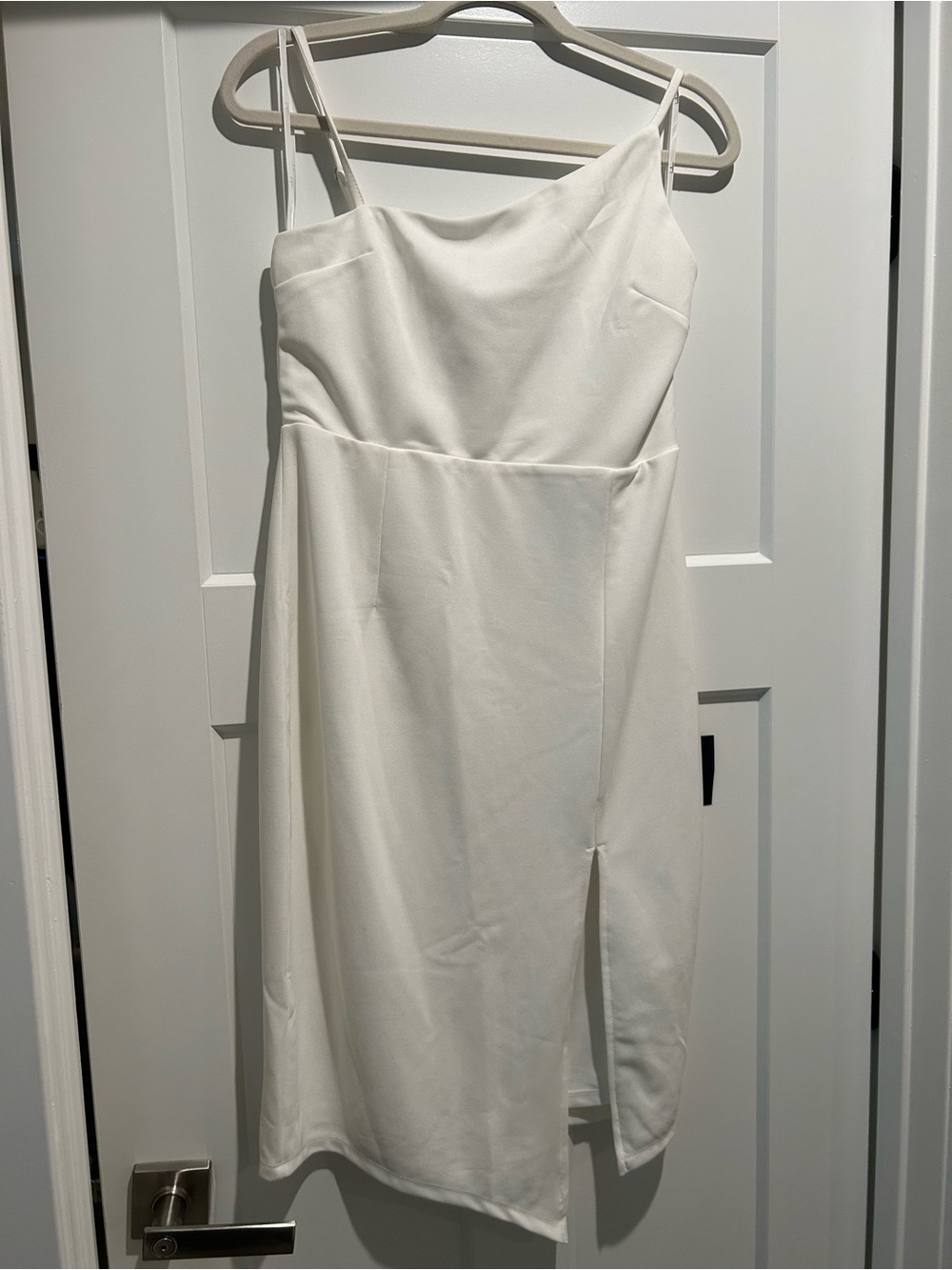 Lulu's White Spaghetti Strap Midi Slip Dress